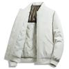 Men's Stand Collar Quilted Jacket Zipper Front Cotton Padded Casual Winter Outerwear
