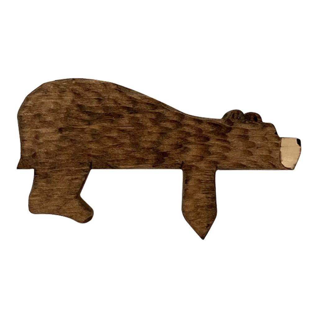 Wooden Bear Door Topper Door Sculpture In Your Corner Creative Statue Home Art Wall Decor Resin Figurine Ornament Pride Ornament