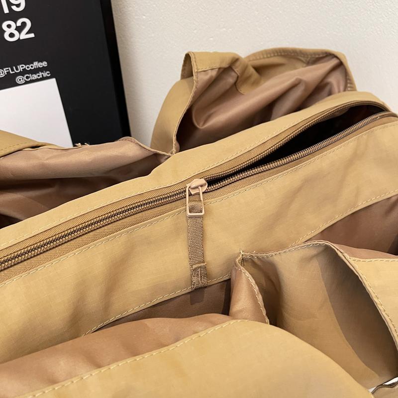 Handbag Lightweight Large Capacity Shoulder Bag Travel Bag Solid Color Tote Bag