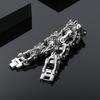 Heavy Punk Retro Viking Wolf Head Chain Bracelet Hiphop Men Women Stainless Steel Lion Bicycle Bike Biker Bangle Jewelry