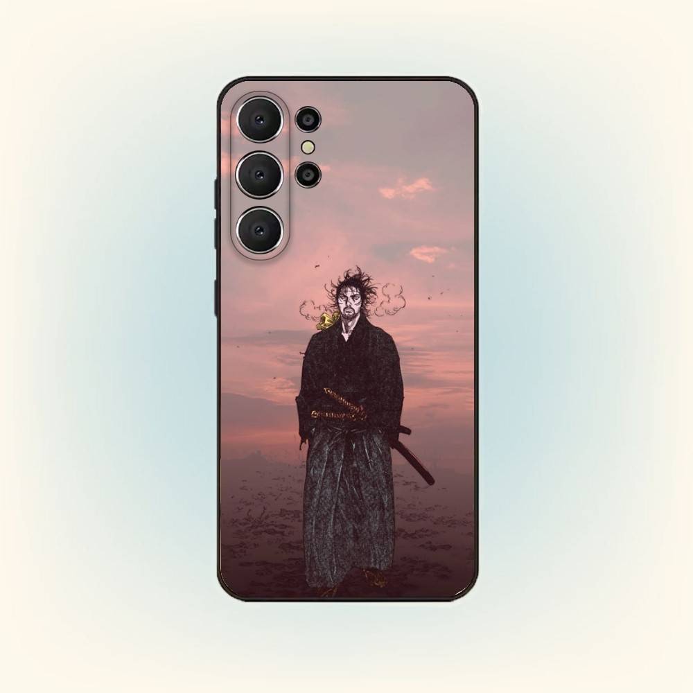 Vagabond M-Miyamoto M-Musashi Fodral För Samsung S26,S25,24,23,22,30,21,10,9,Ultra,Plus,Lite,Svart Mjukt Fodral