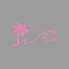 Onda Tropicale Palma Estiva Creativi e Divertenti Adesivi Per Fan di Cartoni Animati eAmanti Alta Qualità Per Auto Camion Motociclette