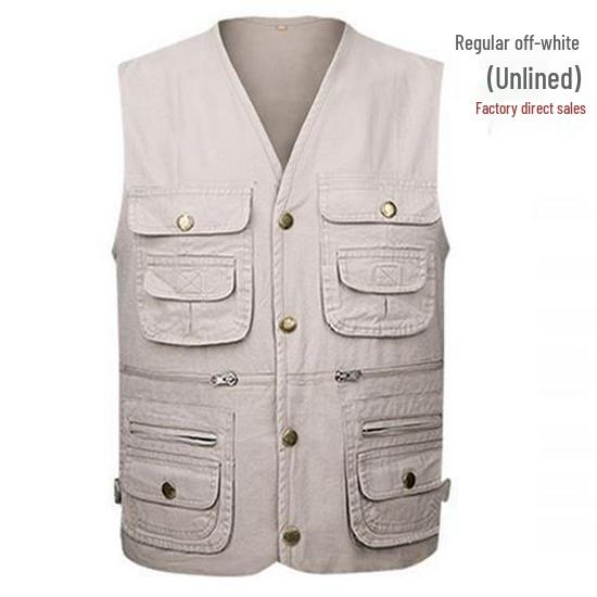 Men's Multi-Pocket Fishing Vest for Spring & Autumn - Ideal for Middle-Aged & Elderly