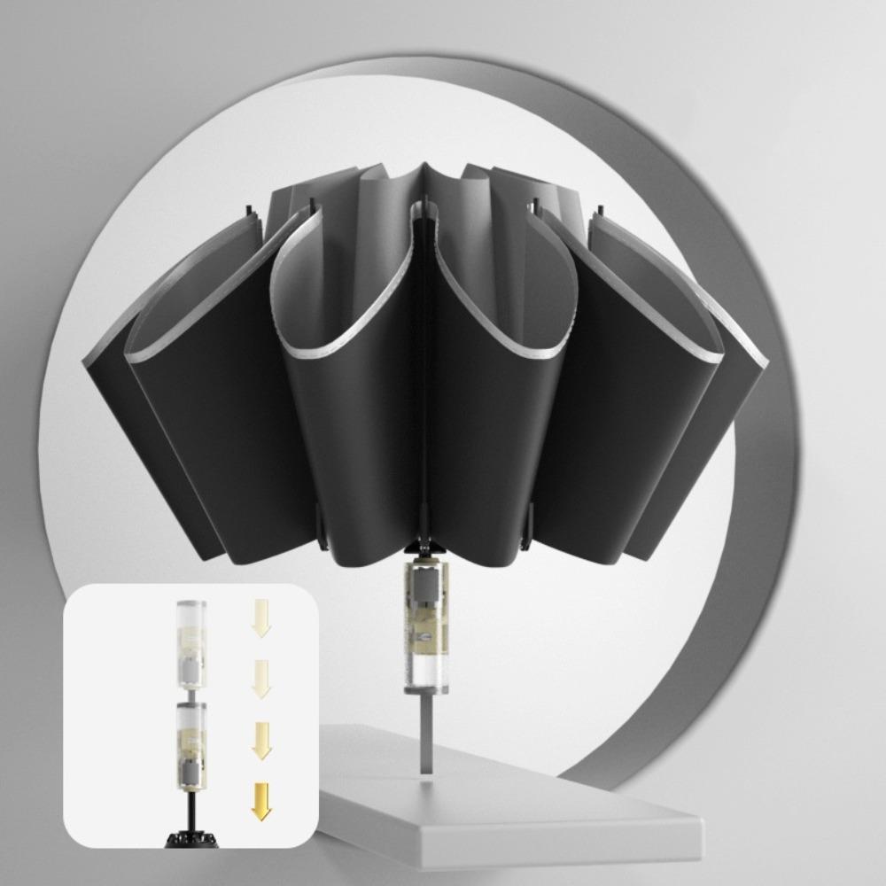Reverse Folding UV Umbrellas Reflective Stripe Rain Umbrella Automatic Umbrella  Storm Resistant