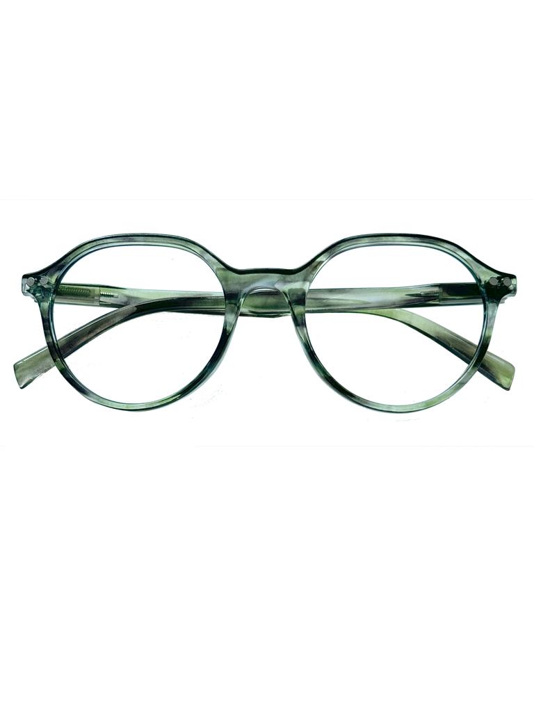 Turzing Round Reading Glasses for Women Men Spring Hinge Lightweight Pattern Print Eyewear