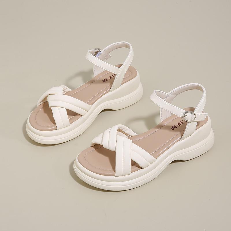 

Fashion CRLAYDK Summer Simple Women s Sandals Comfort Platform Ladies Straps Open Toe Shoes Walking Casual Beach Dressy Slippers 34