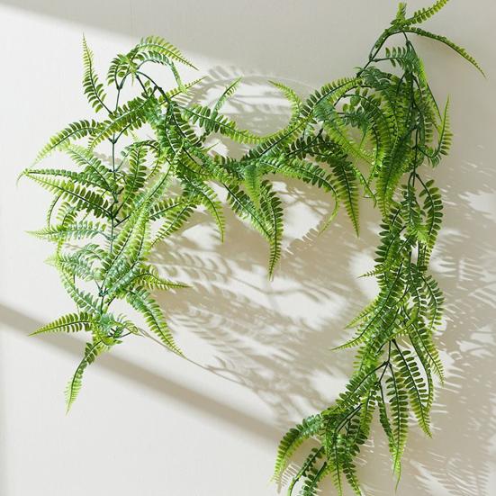 6 Ft Artificial Greenery Garland Green Vine Fake Eucalyptus Ferns Garland Faux Hanging Plants for Wedding Arch Layout Wreath Home Garden Decoration