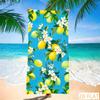 Zitronenblüten Strandtuch - Super saugfähig, schnell trocknend, Mikrofaser mit Blumendruck, weiche, sandfreie Decke für Picknick