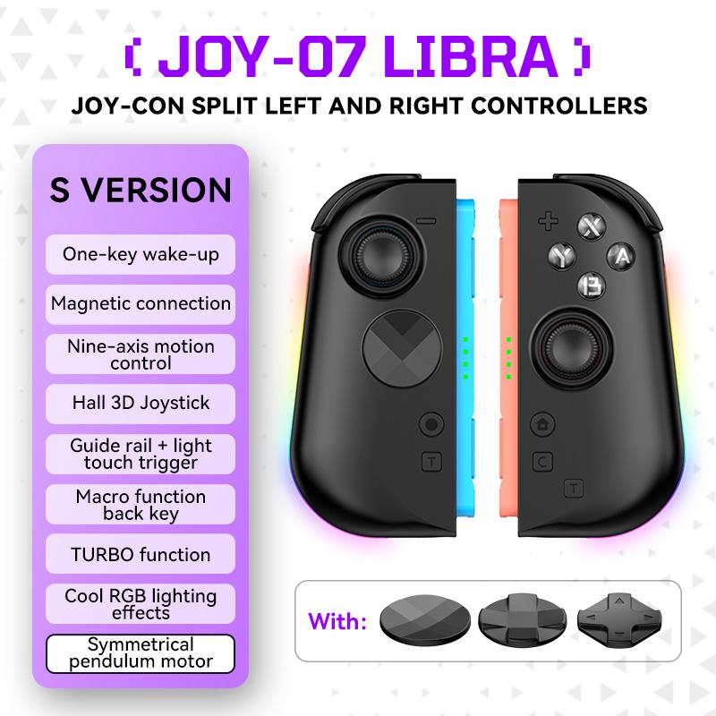 Wireless Gaming Controller for Switch2, Hall 3D Joystick, RGB Lighting, Turbo Macro Back Buttons, One-Key Wake-Up