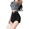 2025 Sommer High Waist Schwarze Hotpants für Damen