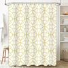 Modern Geometric Yellow White Shower Curtain Waterproof Bath Decor Luxury Home Decoration Print Curtains 180x240cm