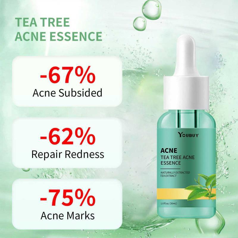 Эссенция чайного дерева против акне для женщин уменьшает следы от акне, жирность кожи, осветляет тон кожи