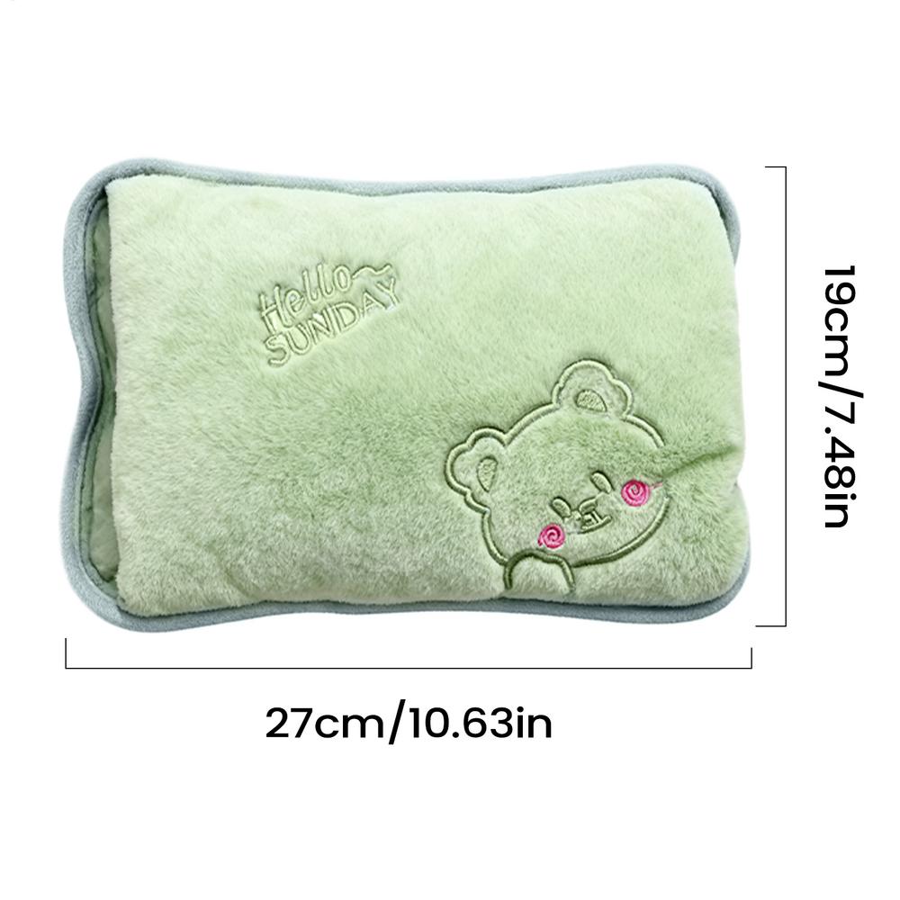 Hot Water Bag Rechargeable Leak-Proof Hand Warmer Hot Water Bottle with Soft Cover for Period Cramps Muscles Neck Legs Waist