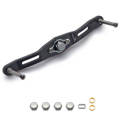 HEIGHTEN Spoles rokturis 4mm biezs oglekļa šķiedras kokogļu audums priekš un Abu beitinga spolēm 130/120/110mm (Nav Knob) 1.5K Shimano, Daiwa, (130 mm,