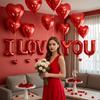 Червоні повітряні кулі у формі серця зі словами «Я люблю тебе» підходять для прикраси на День святого Валентина, церемонії пропозиції та весільні вечірки.