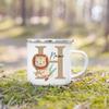 Personalized Mug for Kids Custom Deer Lion Initial with Name Cup for Boys Girls Child Handle Mugs Birthday Festive Gifts for Kid