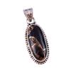 Natural Black Copper Turquoise 925 Solid Sterling Silver Gift Pendant 1.50" a1N33