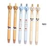 3/6pcs Cartoon Dog Gel Pen Set Fun Puppy Design 0.5mm Fine Tip Erasable Black Color Ink Pens Quick-Drying Pen Study