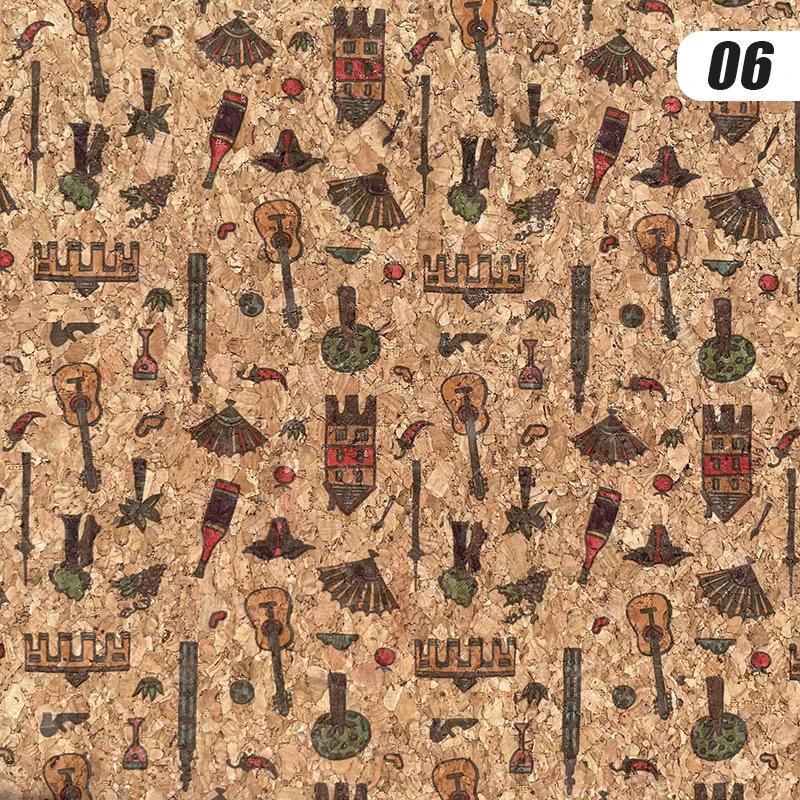 100X135Cm Cortiça Estampada Tecido de Couro de Cortiça Natural Costura DIY Cor Carvalho Tecido Casa Sofá Carro Bolsa Decoração Material Grão de Madeira Artesanato