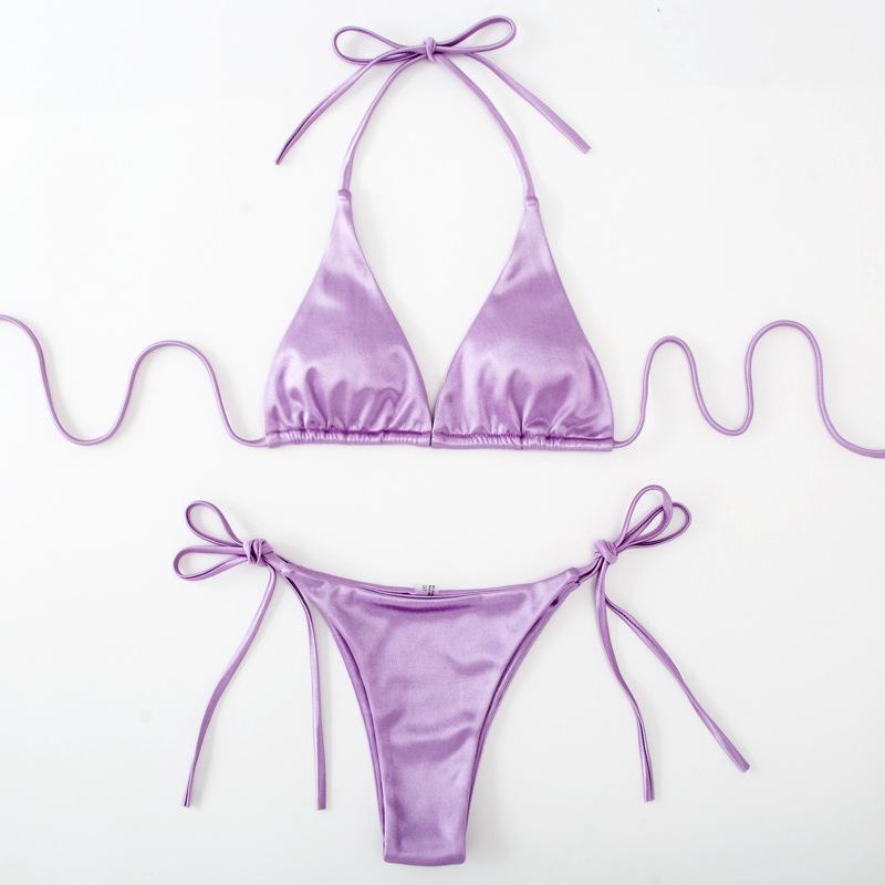 

Новый сексуальный европейско-американский пляжный набор бикини 2024 - Модный раздельный купальник Small