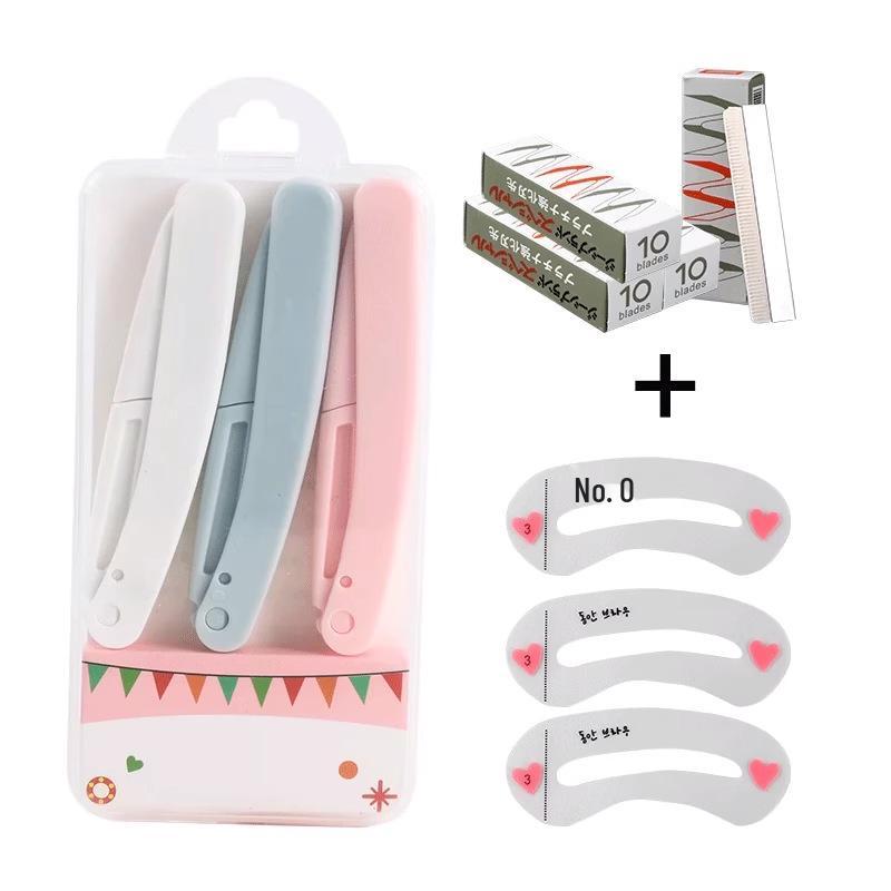 2025 New Folding Eyebrow Razor - Safe & Beginner-Friendly, Unisex Shaving Blade Full Set