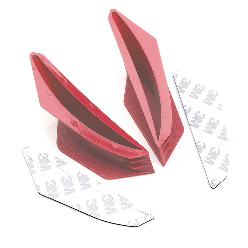 

2 шт. Универсальный комплект крыльев для мотоцикла, аэродинамический спойлер, клей для аксессуаров для мотоциклов Yamaha Suzuki Kawasaki Honda красный