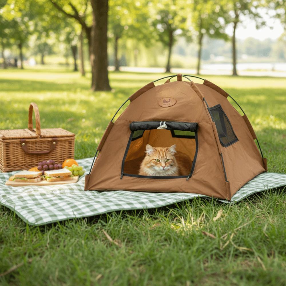 Stable Cat Outdoor Tent Breathable Pet Bed Tent Portable Cat Sleep House  Car Travel