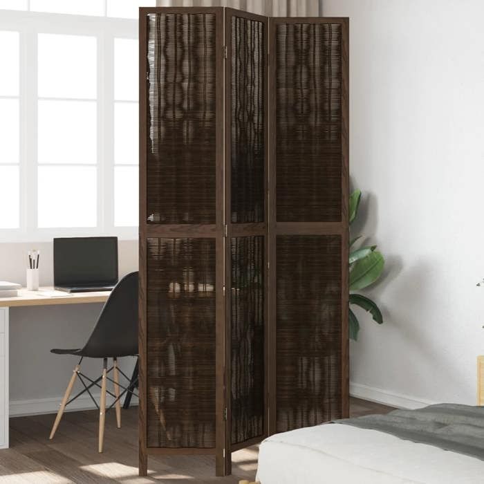VidaXL Room Divider 3 Panels, Room Separator, Privacy Screen, Screen Bedroom Living Room, Dark Brown 358655