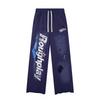 Roughplay Streetwear Pants Mens Loose Fit Distressed Washed Drawstring Trousers