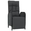 Vidaxl 9-Cz. Garden Furniture Set With Cushions, Black, PE Rattan
