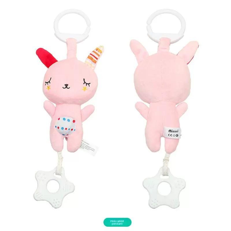 Baby Bear Rabbit Panda Plush Multifunction Teething Rattle With Music For Infant Sensory Development