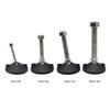 China Manufacturer Rohs Odm 7924 100E M12*80/100/120MM  M8 M10 M12 M16  Leveling Feet with Thread Glide Feet Swivel Machine Leg