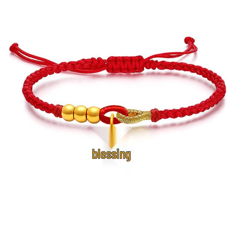 24K Gold Bead Red String Zodiac