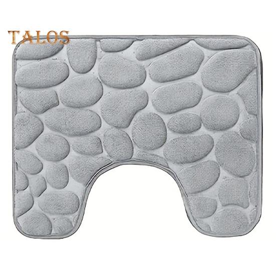 Toilettenbodenmatte, verschleißfest, super saugfähig, rutschfest, dekorative U-förmige Bodenmatte für das Badezimmer