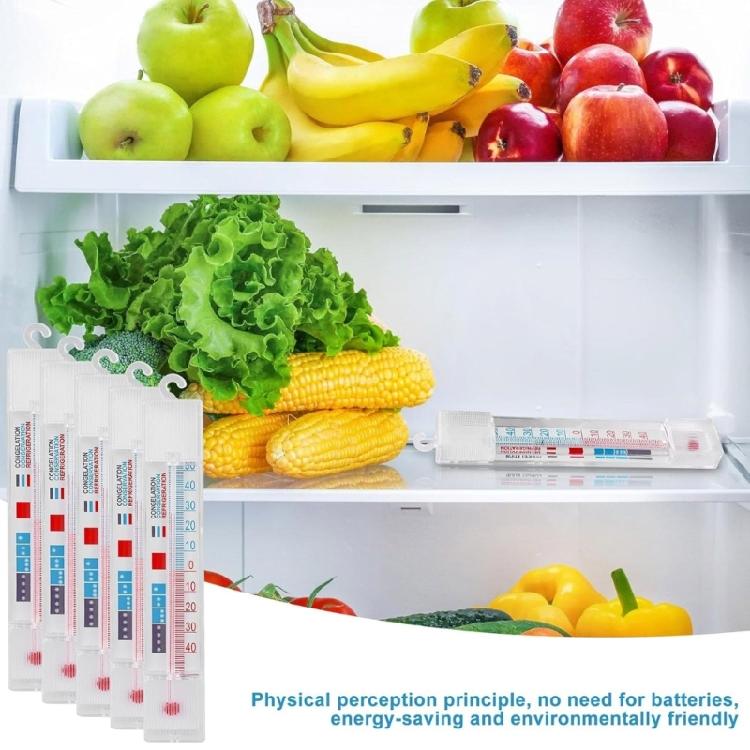 8/10 ks Teploměrů do lednice se závěsným hákem Mechanické teploměry Vhodné pro různá chladicí zařízení