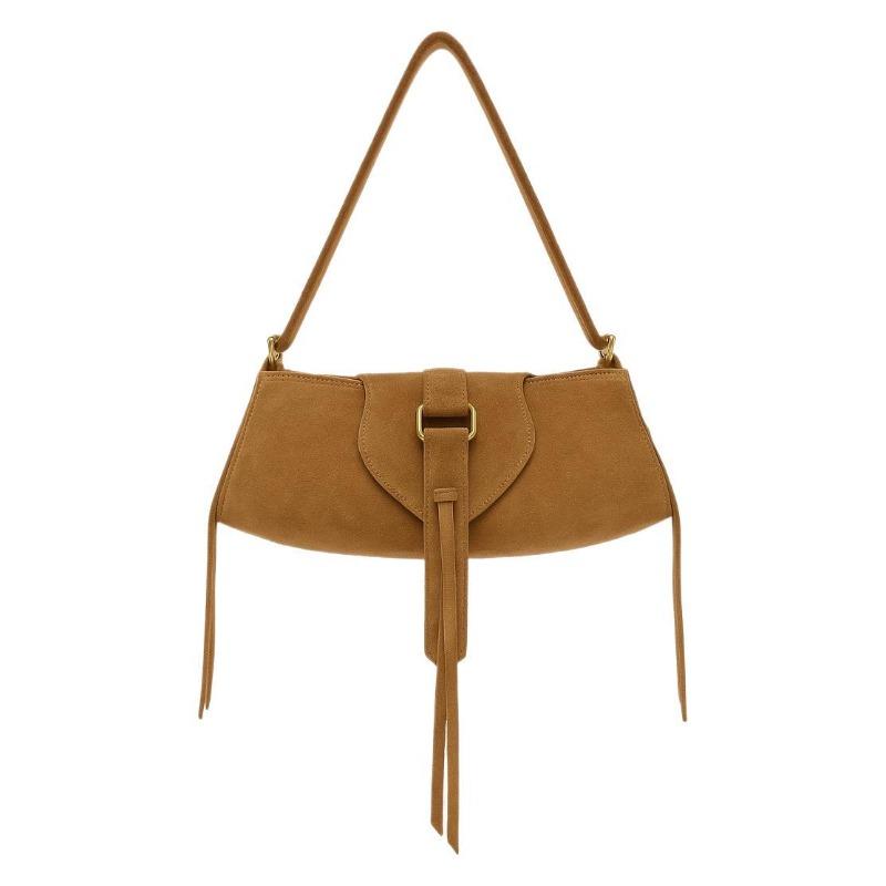 The First Layer of Cowhide Women's Bags, New Fashionable Versatile Shoulder Messenger Bags, Niche Design Leather Bags, Fringed Armpit Bags