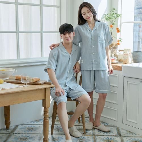 [JJINIYA] Unisex Mark Short Sleeve Pajama Set [Shipped from Korea] 100% Authentic
