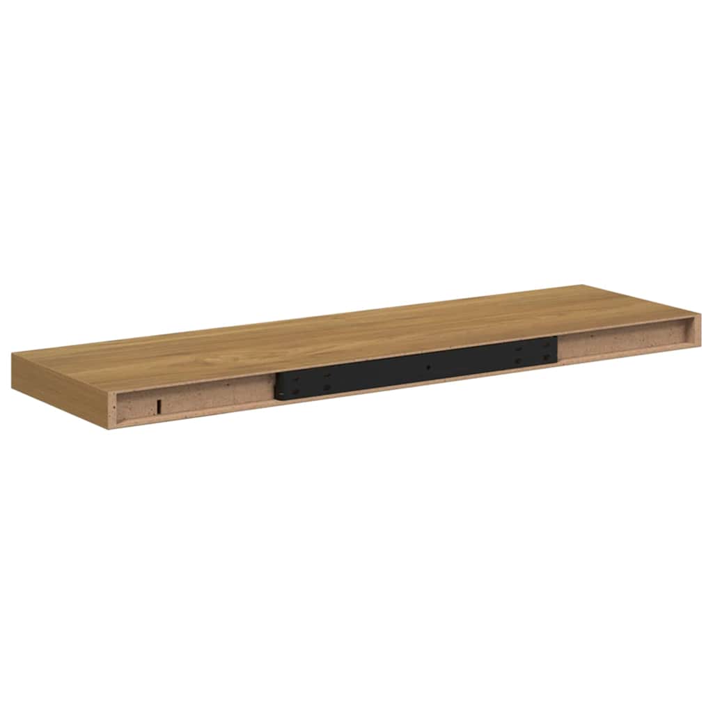 Wall Mounted Shelf Set 4 pcs Brown 90 x 23.5 x 4 cm Particleboard