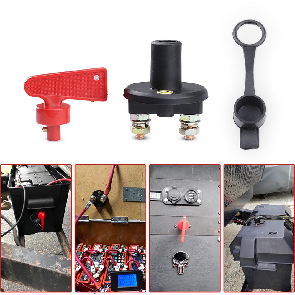 300A 12V Red Key Cut Off Kill Battery Switch Main Vehicle Modified Isolator Disconnector Car Power Switch For Auto Truck Boat