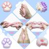 4pcs Taba Squishy Cat Paw Donut Squeeze Toys, Kawaii Mochi Sensory Toys, fufu Squishy for Cute Toys,Fidget Novelty Things,Suitable for Kids Teenage