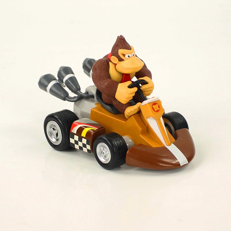 Anime Game Super Mario Bros Karting Luigi Bowser Princess Peach Yoshi Toad Action Figure Toys Pull Back Car For Kids Gifts