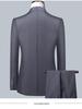 Men's Korean Style Slim Three-Piece Suit – Perfect for Grooms, Weddings, and Professional Wear.