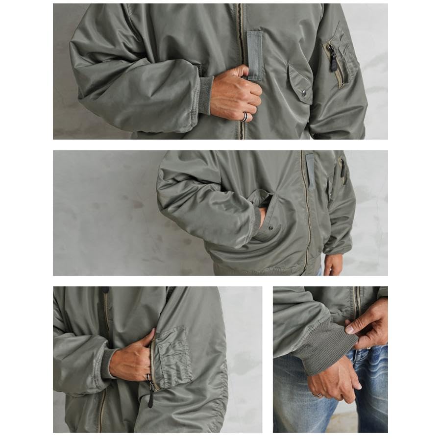 WAIPER US Military Early Model Flight SAGE Reprint 44 Inc. L-2B Jacket, MIL-J-7448C Model, [WP07] (Size (XXL) SAGE)