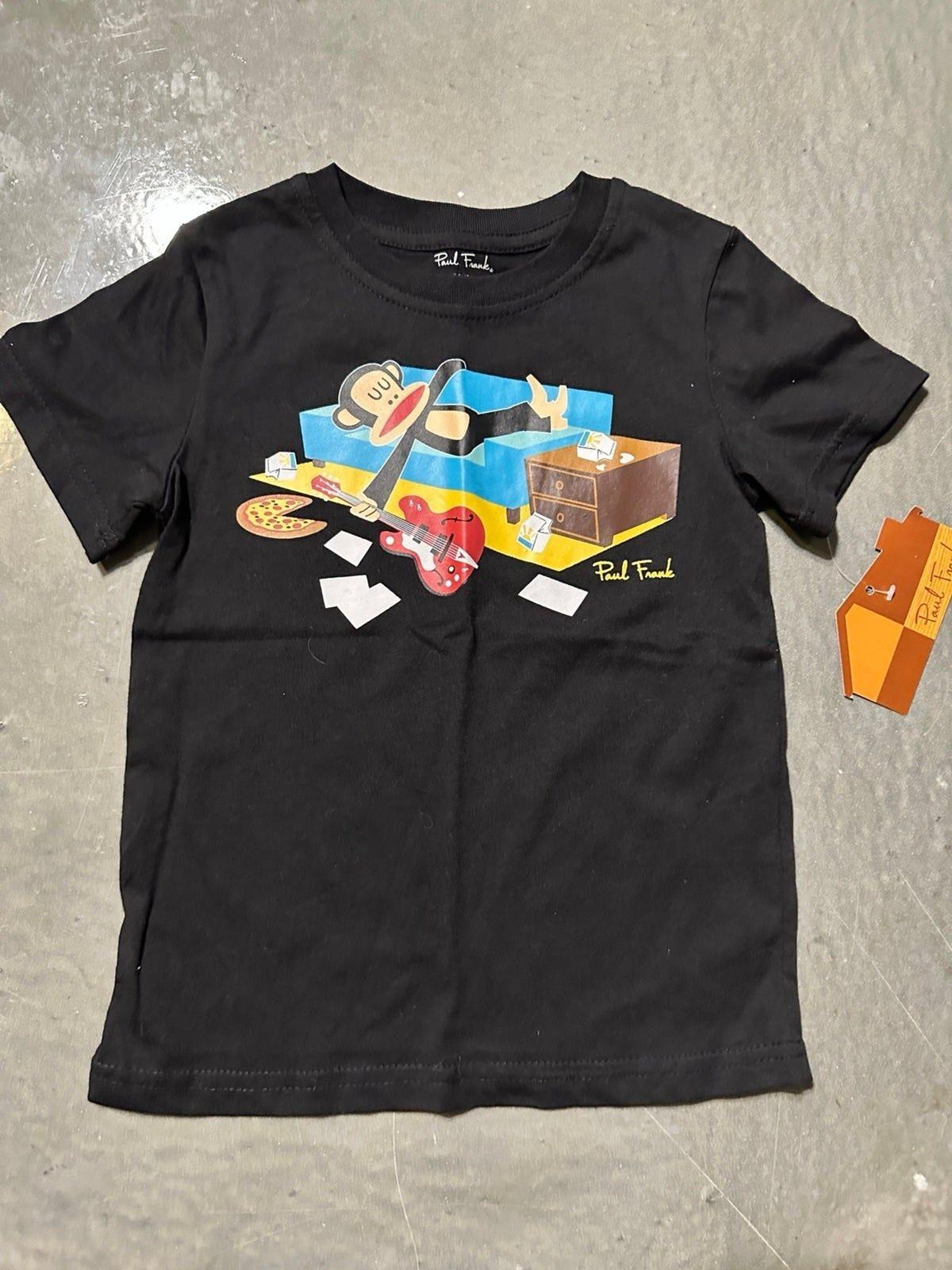 New Paul Frank Julius Couch Surfer Guitar Monkey Shirt Tee T-shirt Top S