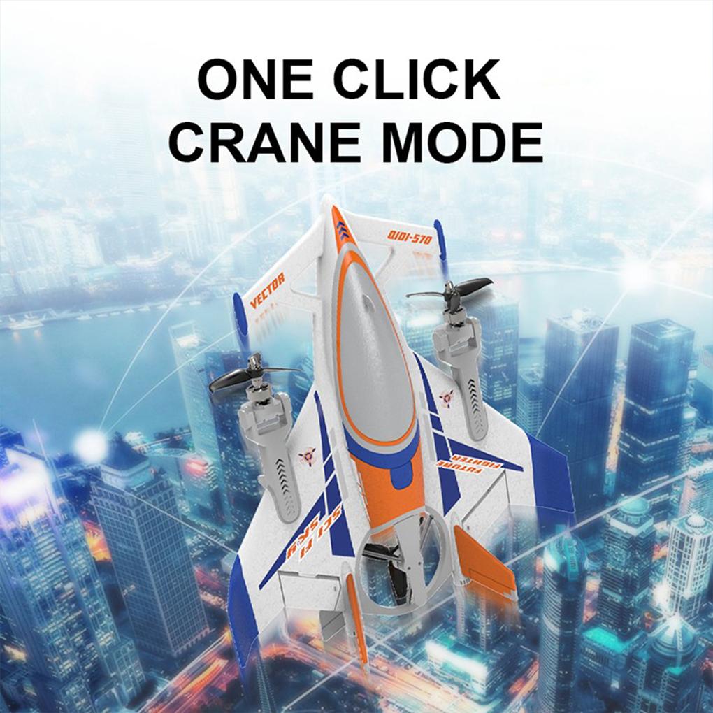 2.4G Remote Control Aircraft QIDI570 Brushless Motor 3-Axis Vector Aircraft 8-Channel Fixed-Wing Aircraft Model Children'S Toy