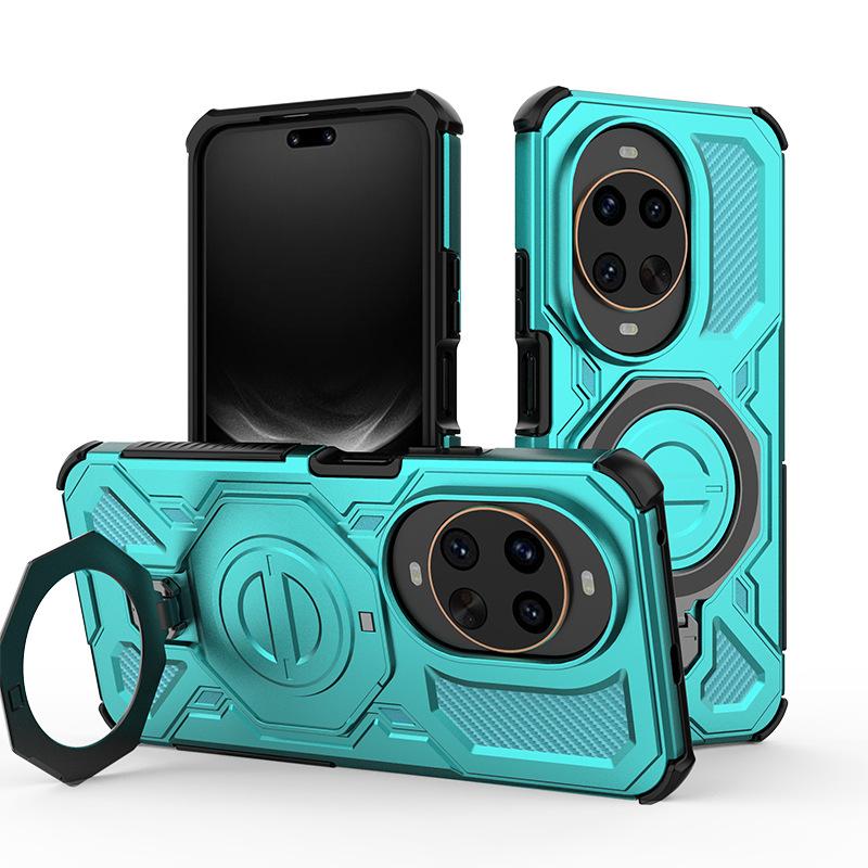 Huawei Nova 14 Ultra Magnetic Ring Case 360° Rotatable [Military-Grade Drop Protection] + Metal Plate for MagSafe Phone Case