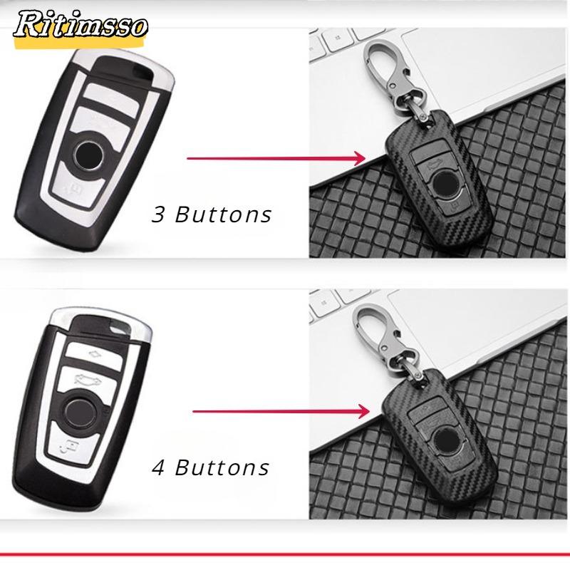 Carbon ABS Car Remote Key Case Cover for BMW 1 2 3 4 5 6 7 Series X1 X3 X4 X5 X6 F36 F25 F26 F30 F34 F10 F07 F20 Z10 G30 F15 F16