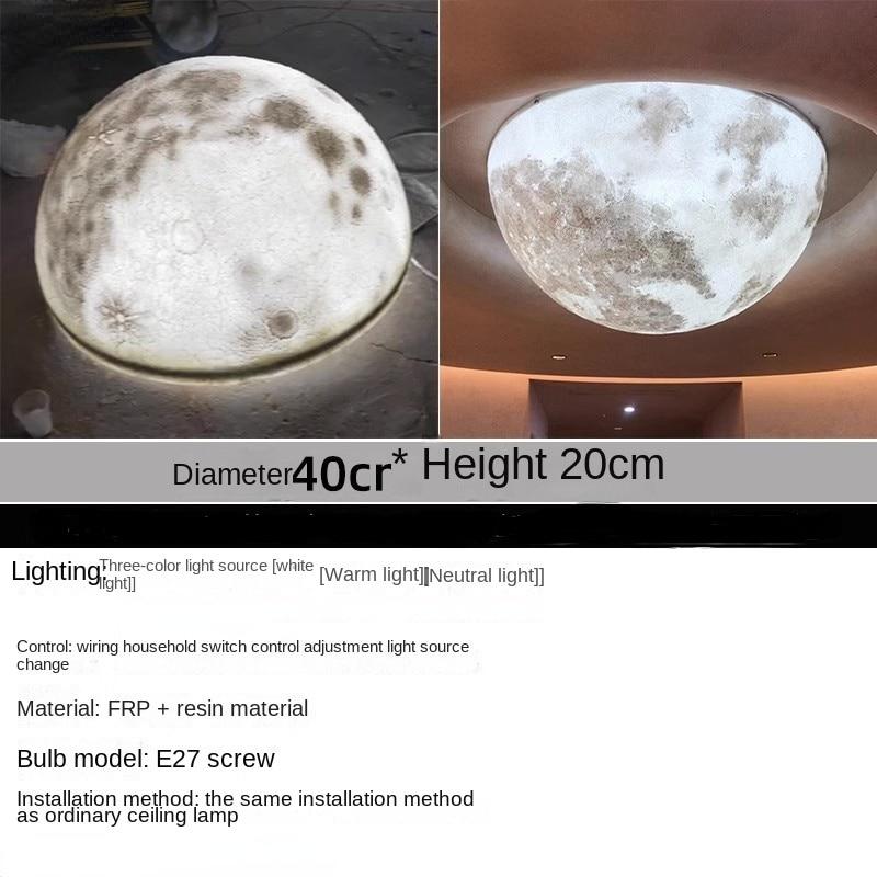 Měsíční lampa Stropní lampa Planetová lampa Konkávní polokoule Dekorace měsíční lampy