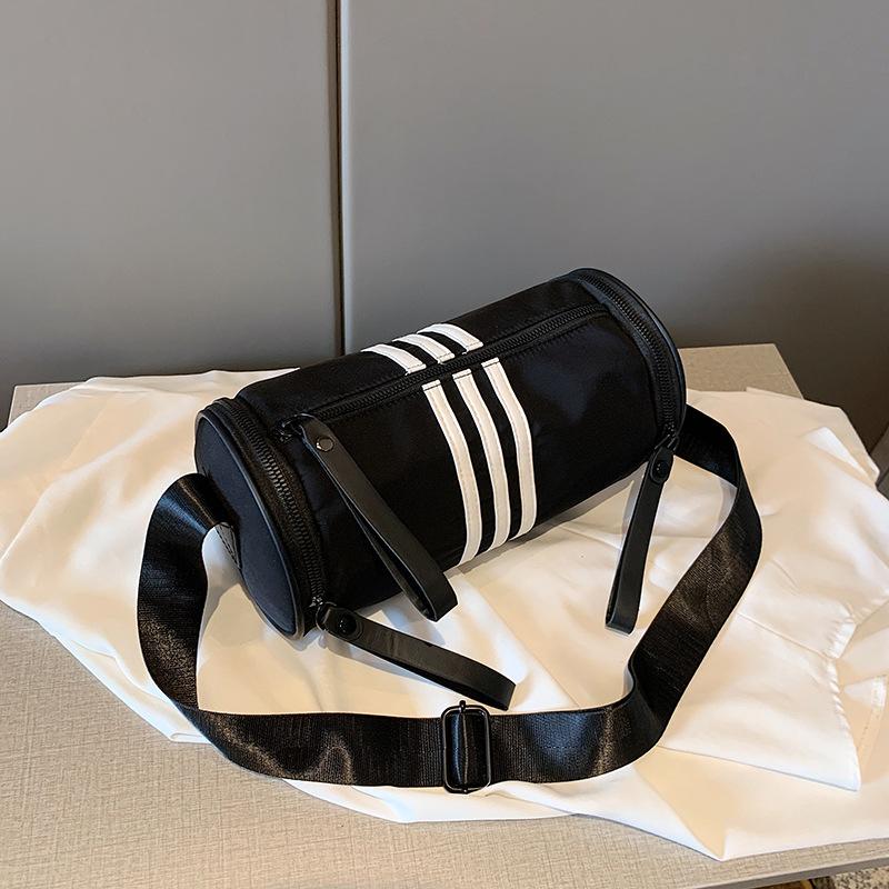 Popular Cylinder Bag New Casual Bag Female Messenger, Dumpling Bag Broadband Sports Nylon Bag Shoulder Messenger