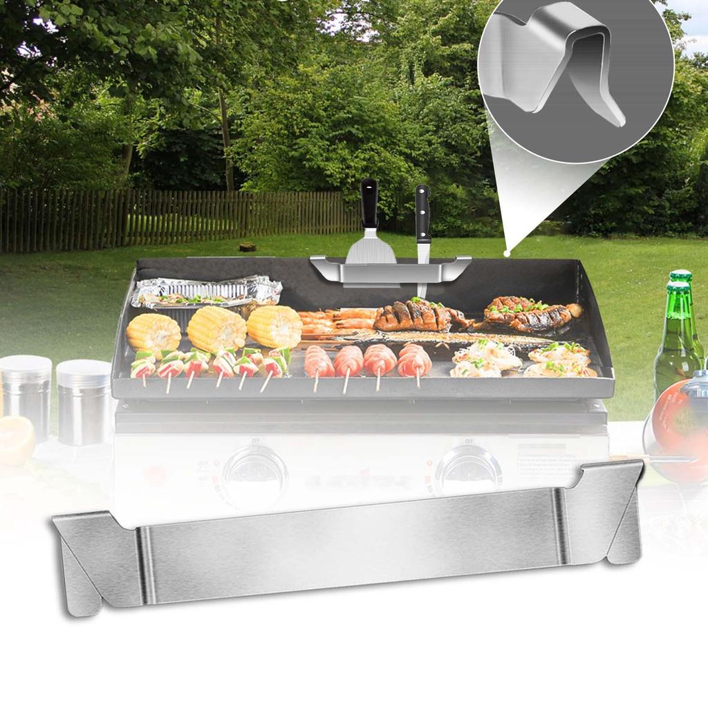 Griddle Spatula Holder Clip BBQ Tool Space Saving Sturdy for Outdoor Camping Length 16cm